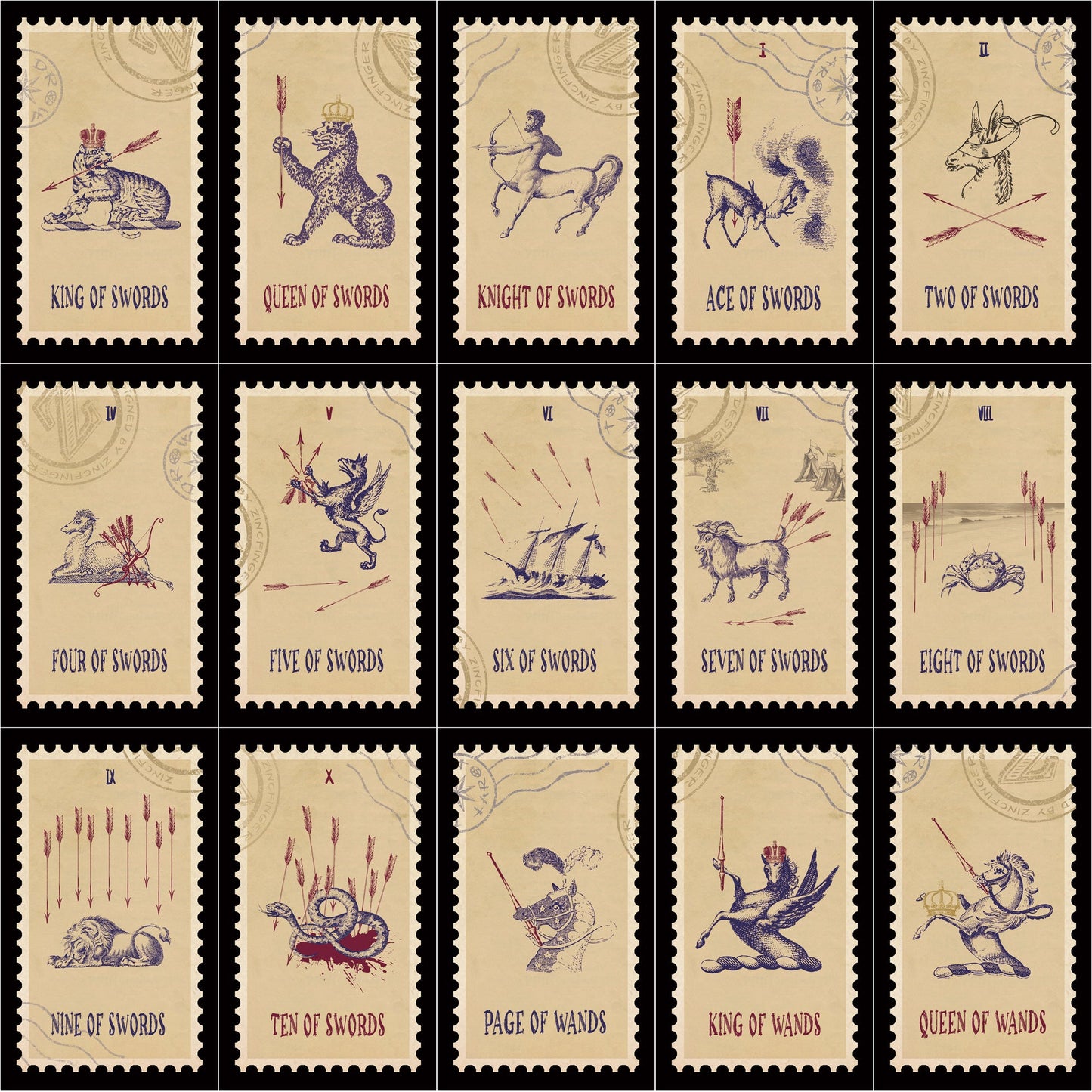 Vintage Stamp Tarot