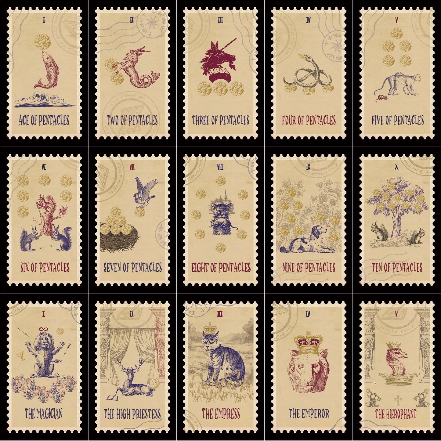 Vintage Stamp Tarot