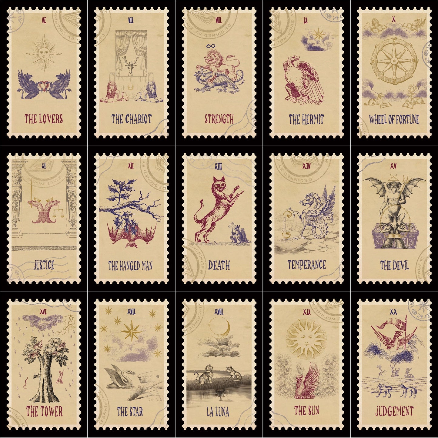 Vintage Stamp Tarot