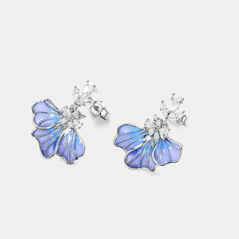 Iris Flower Earrings