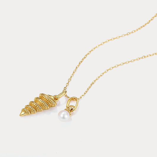 Gold Conch Seashell Necklace