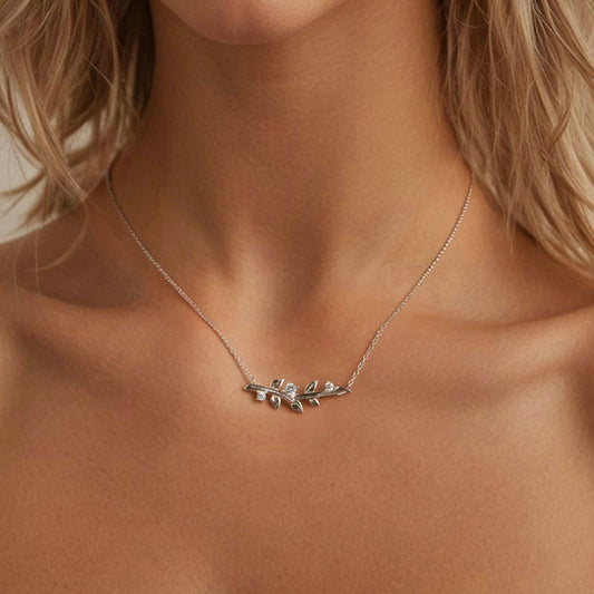 Silver Leaf Necklace