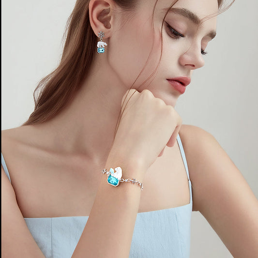 Snowflake Polar Bear Earrings