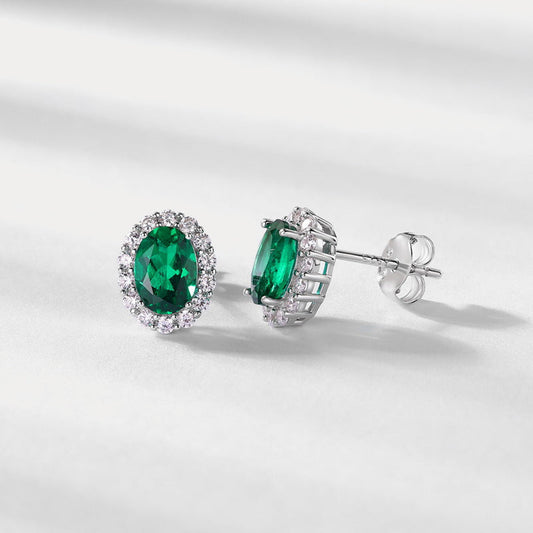 Emerald Stud Earrings