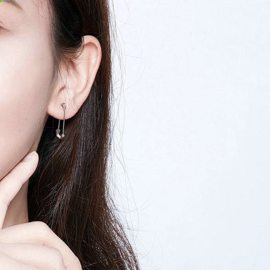 Silver Paperclip Earrings