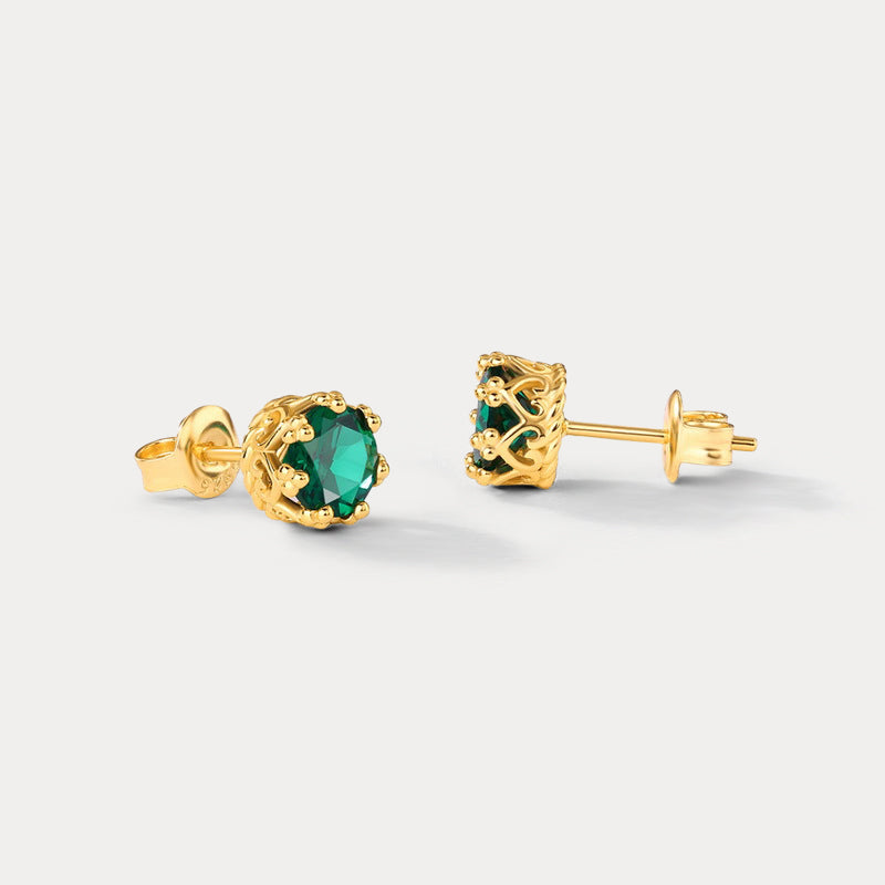 Emerald Stud Earrings