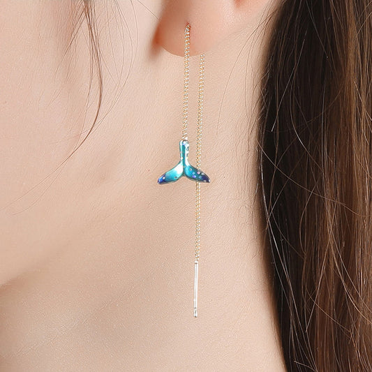 Whale Thread Earrings