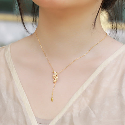 Leaf Lariat Necklace