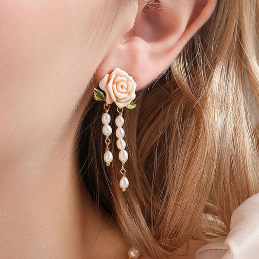 Champagne Rose Earrings