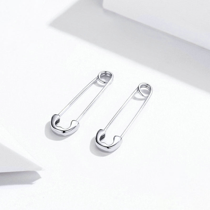 Silver Paperclip Earrings