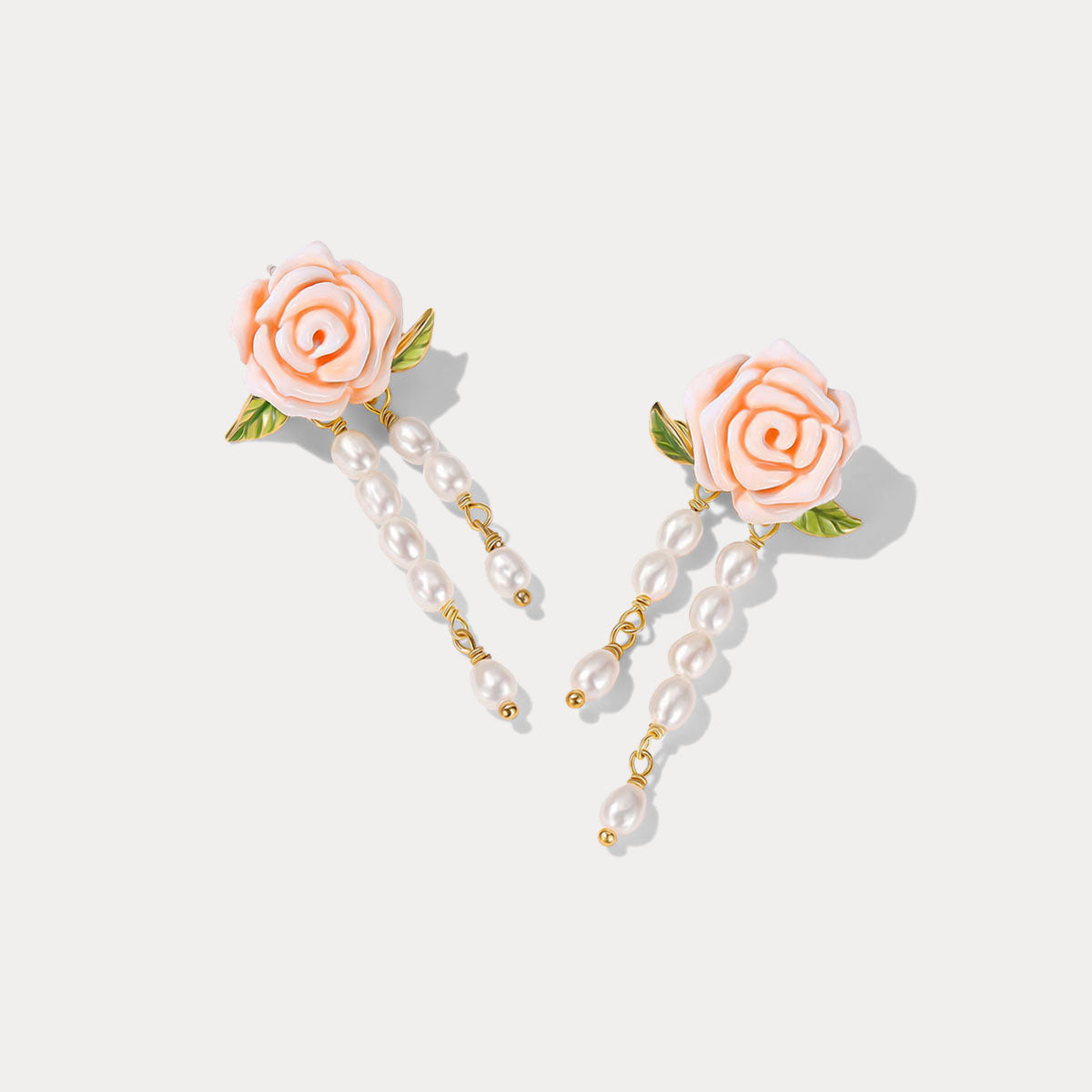 Champagne Rose Earrings