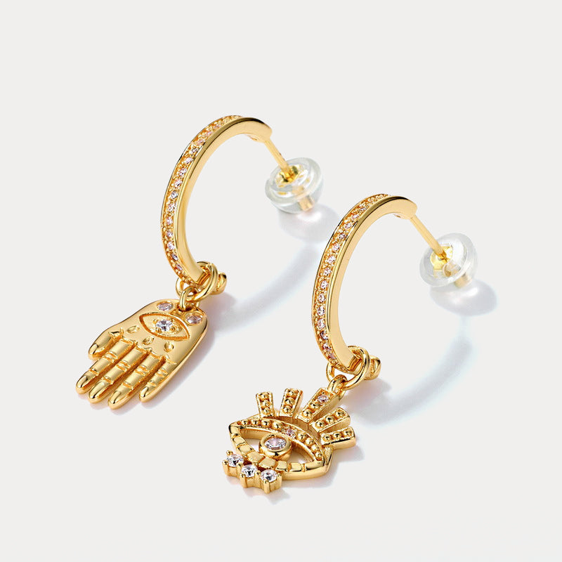 Eye and Hand Earrings