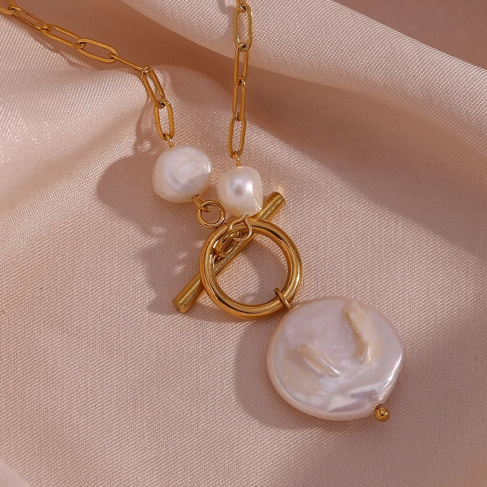 Ocean Whisper - Natural Baroque Pearl Necklace