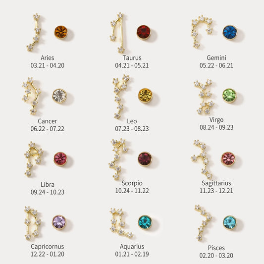 Constellation Asymmetry Stud Earrings