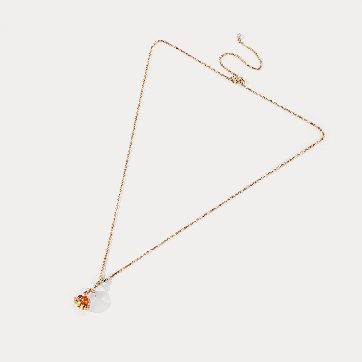 Christmas Reindeer Globe Necklace