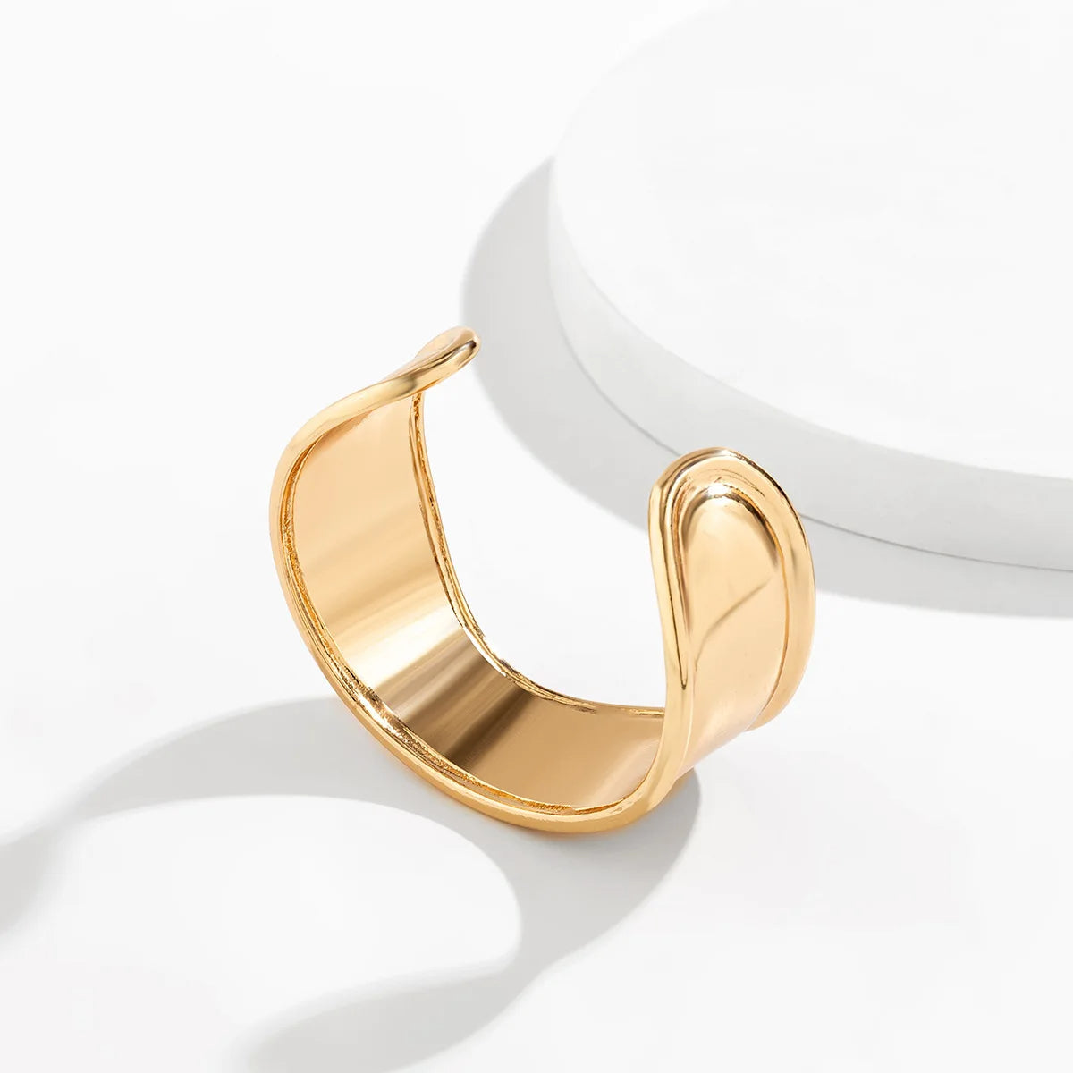 Eclipse - Wide Cuff Bracelet Gold SIlver