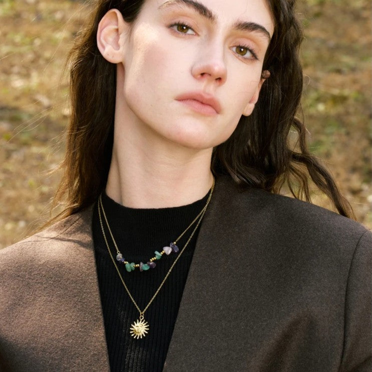 Spirit of the Sun - Natural Stone Double Necklace