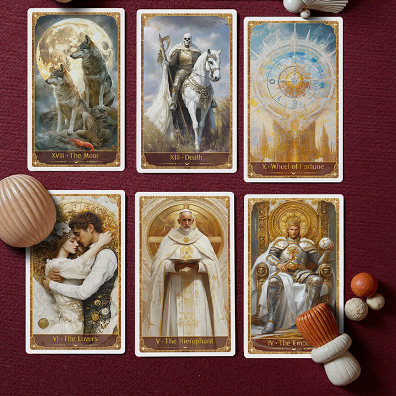 🎨Tarot Guardián Rueda Dorada: Tu Puerta al Destino🔮
