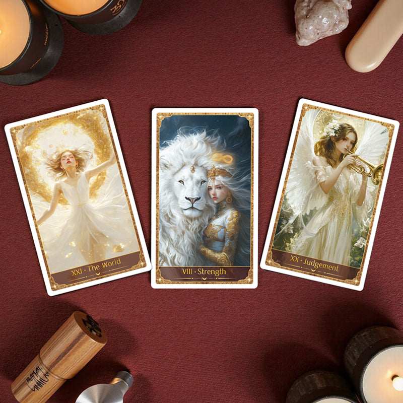 🎨Tarot Guardián Rueda Dorada: Tu Puerta al Destino🔮