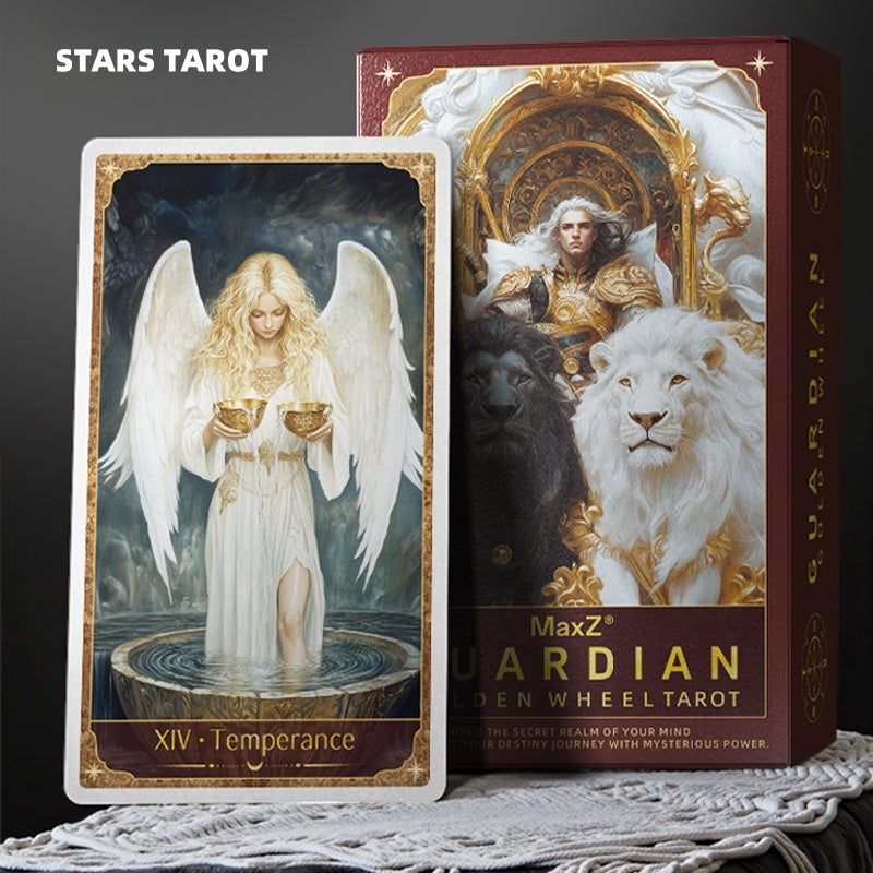 🎨Tarot Guardián Rueda Dorada: Tu Puerta al Destino🔮