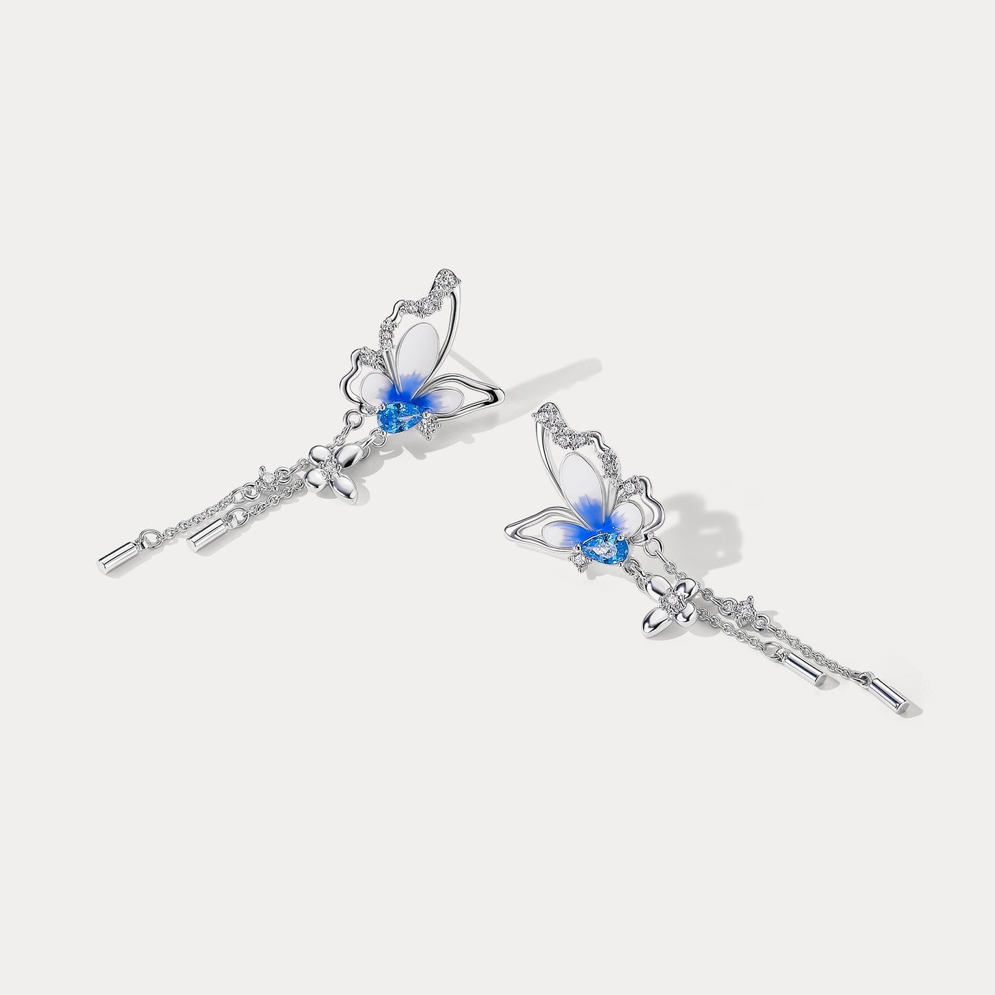 Butterfly Pearl Drop Earrings