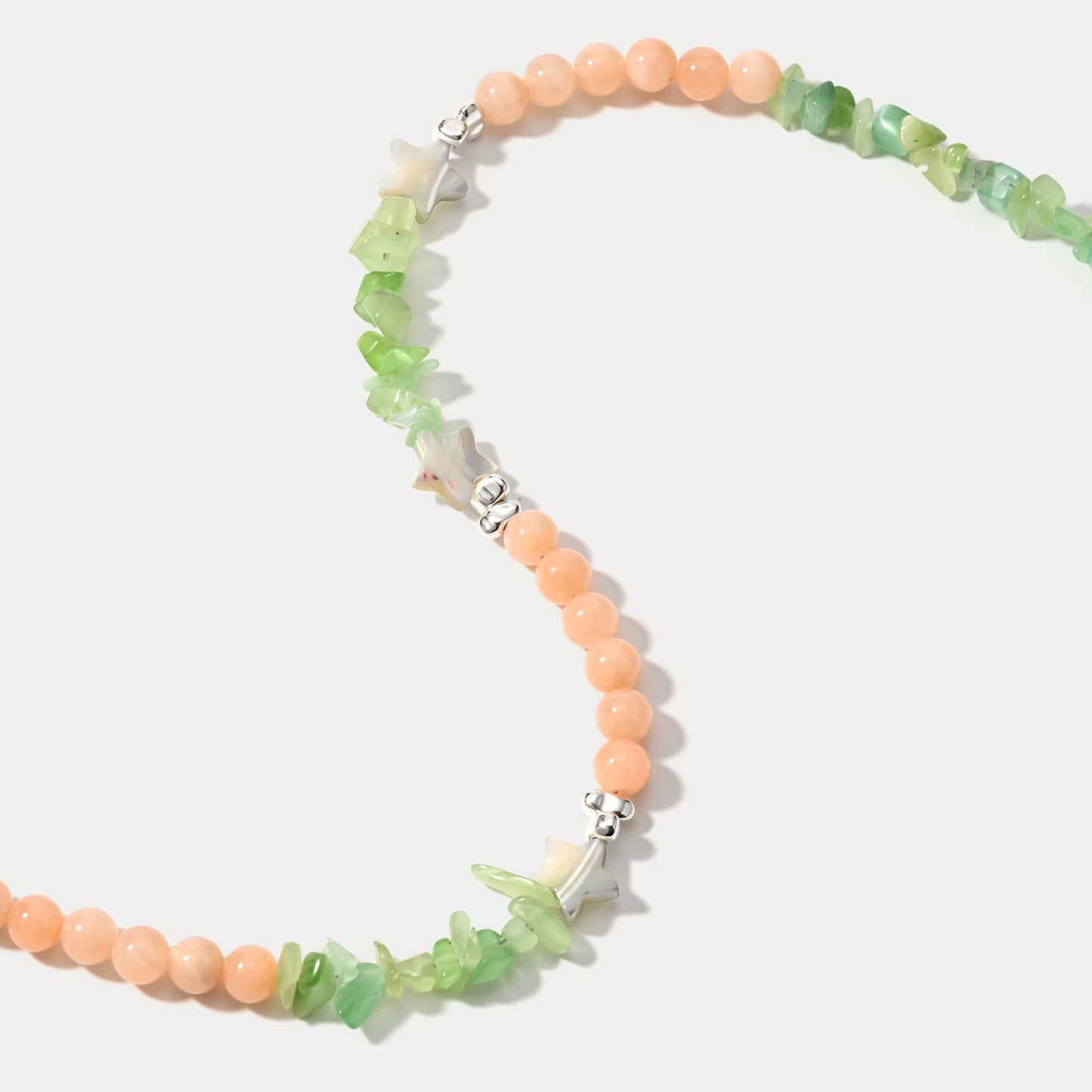 Star Peridot Chip Bead Necklace