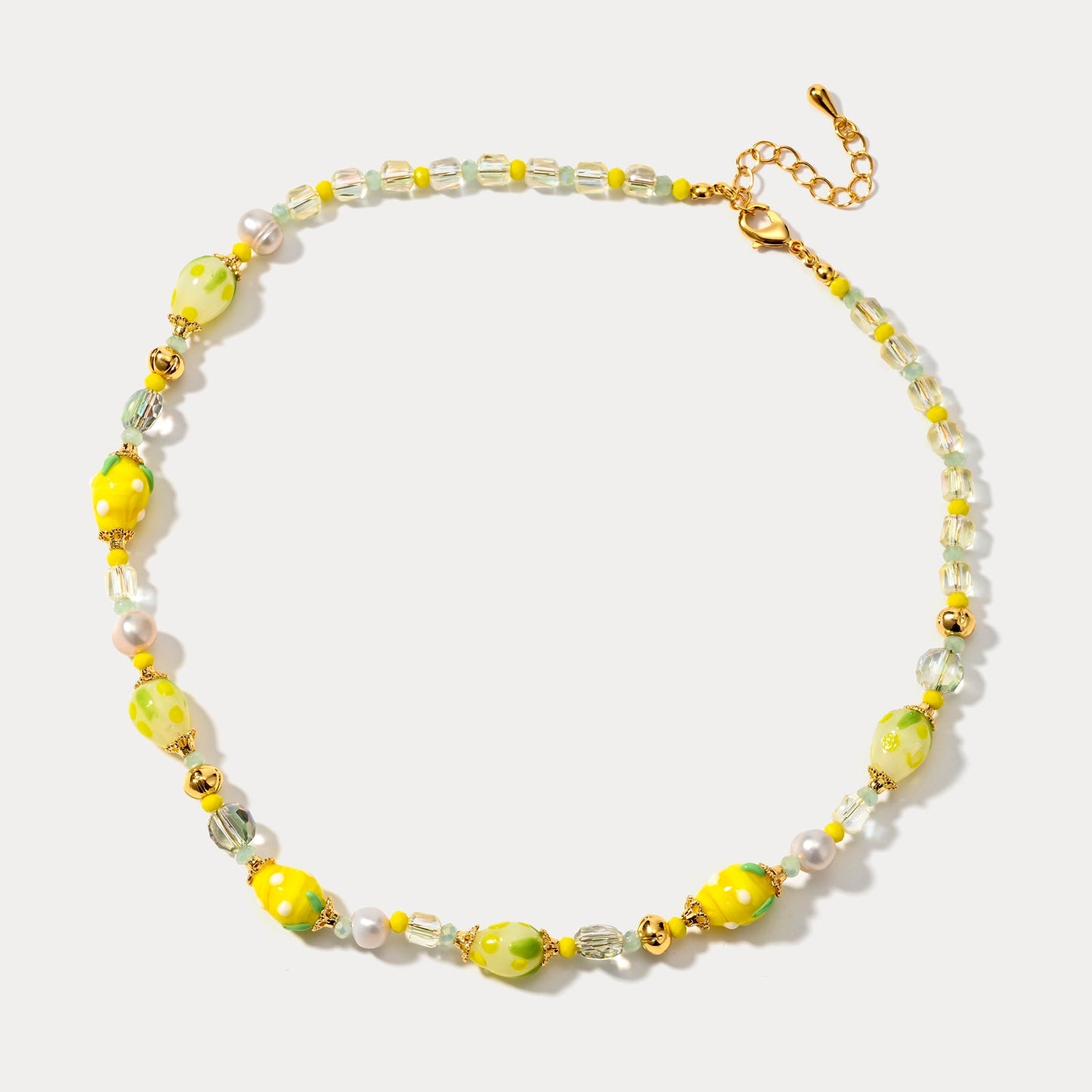 Raspberry Beaded Necklace