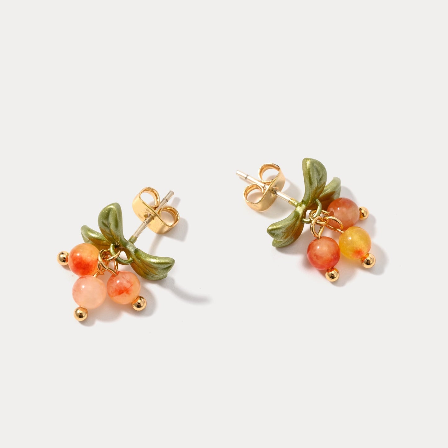 Orange Berry Earrings