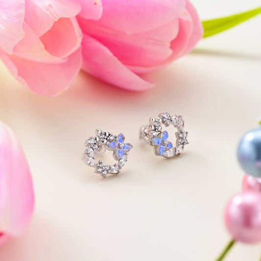 Flower Silver Earrings