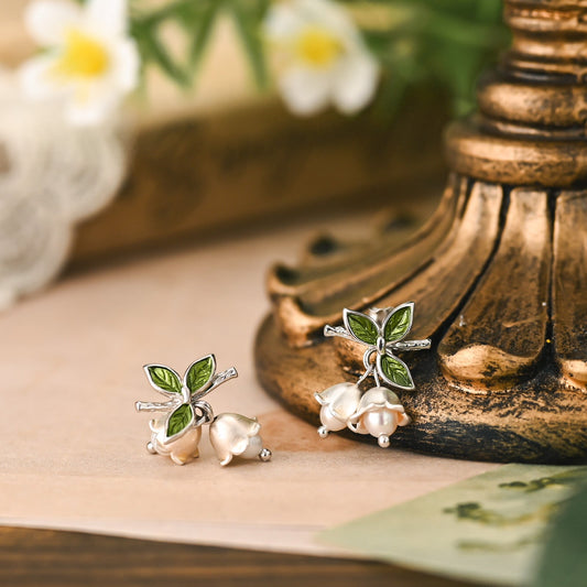 Silver Lily Of The Valley Earrings