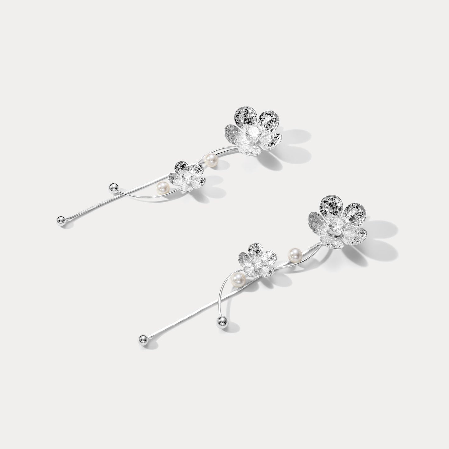 Flowers Tassel Earrings