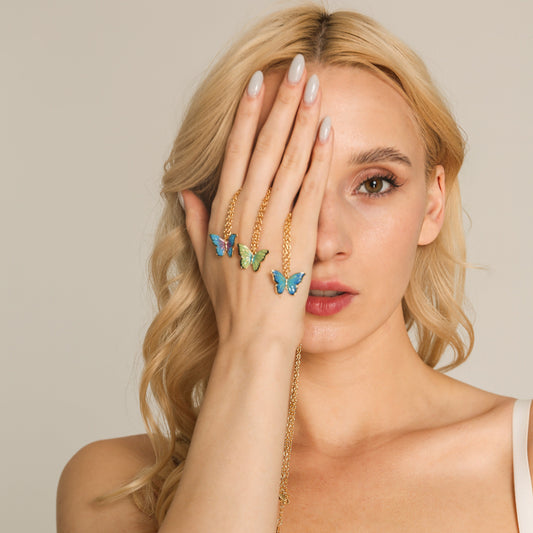 Blue Butterfly Necklace