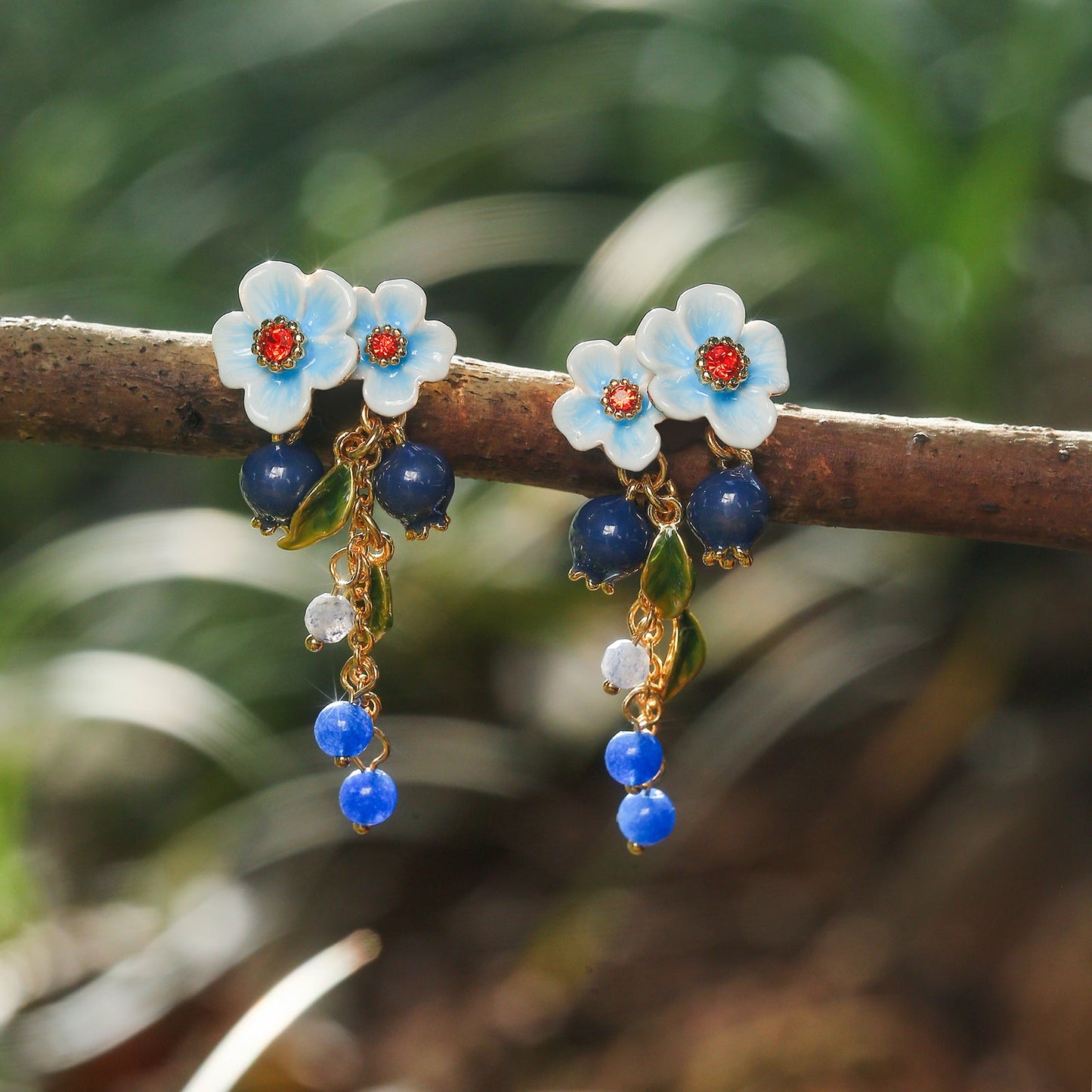 Blueberry Blossom Earrings