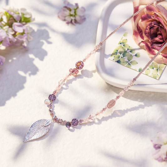 Vintage Silver Leaf Necklace