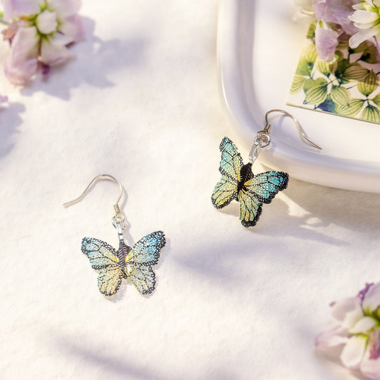 Green Butterfly Earrings