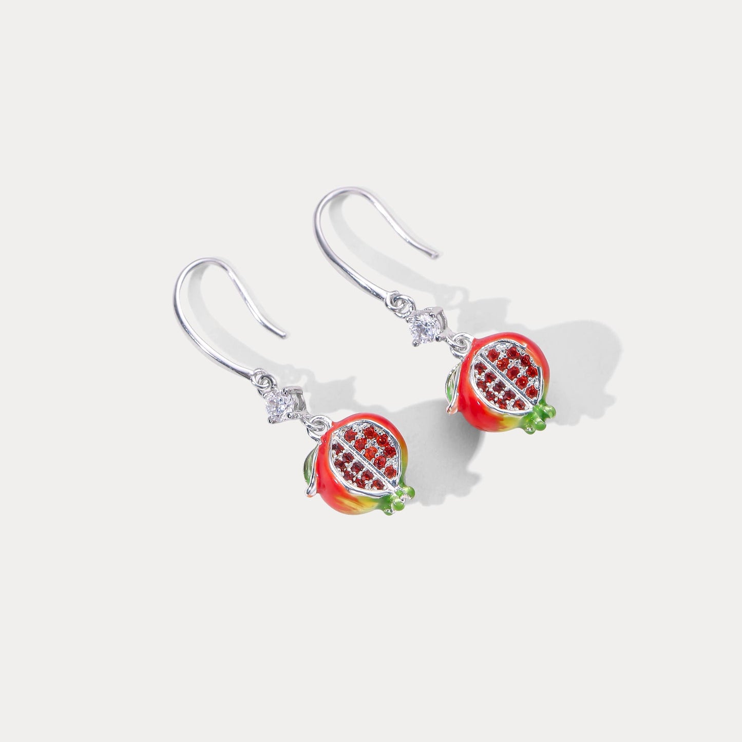 Silver Pomegranate Earrings