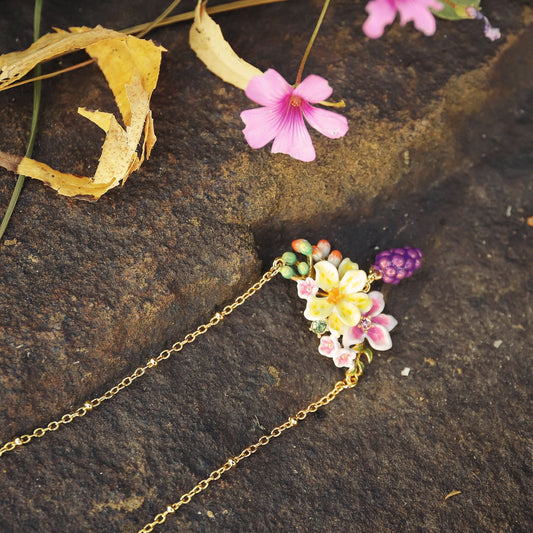 Sweet Grape Flower Necklace