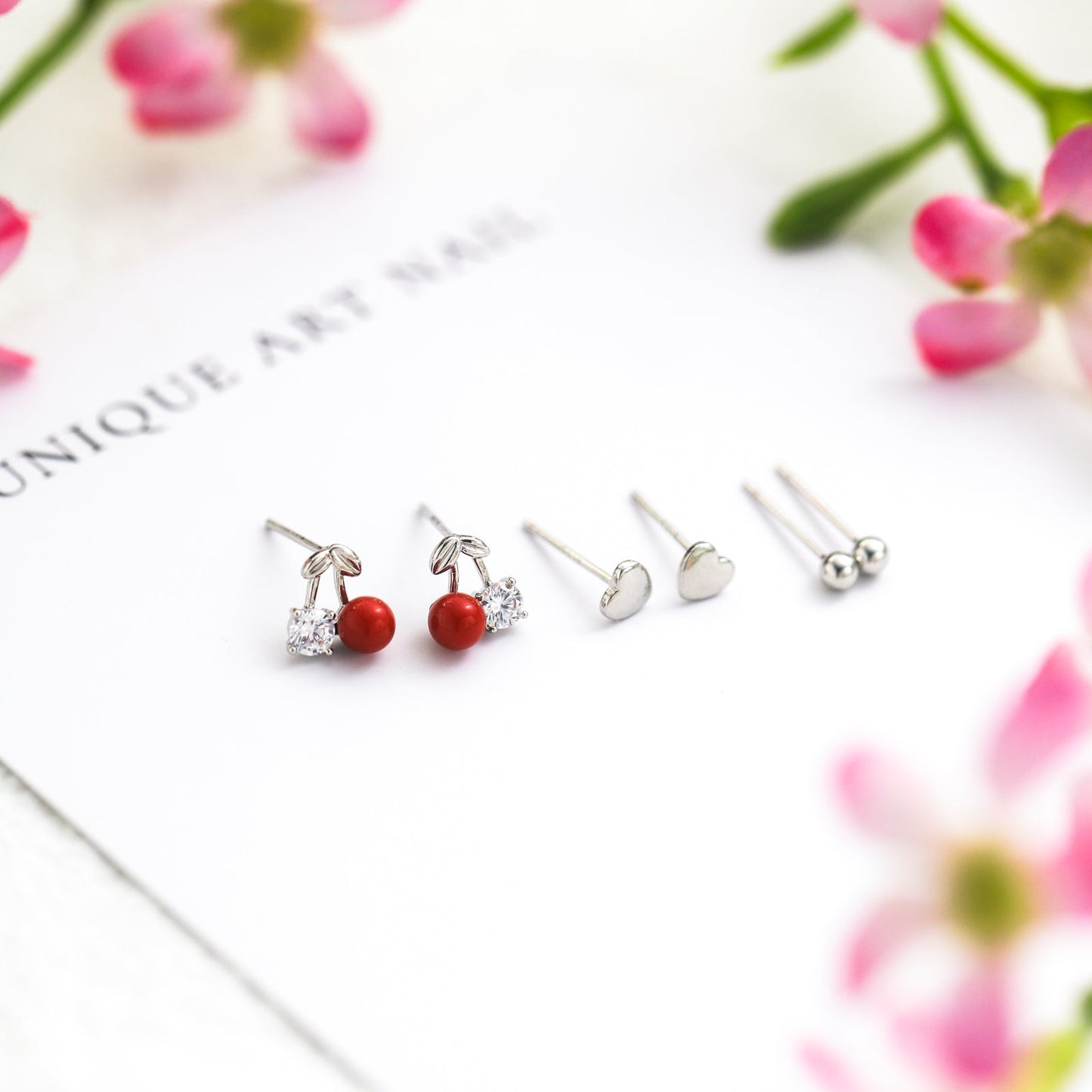 Cherry Earrings Set