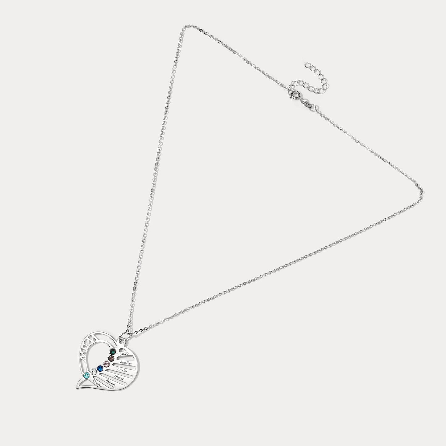 Multi-name Heart Necklace