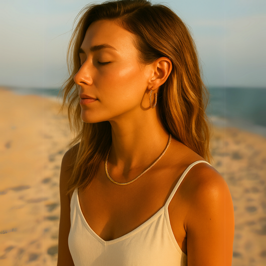 Twisted Hoop Earrings – Gold & Silver