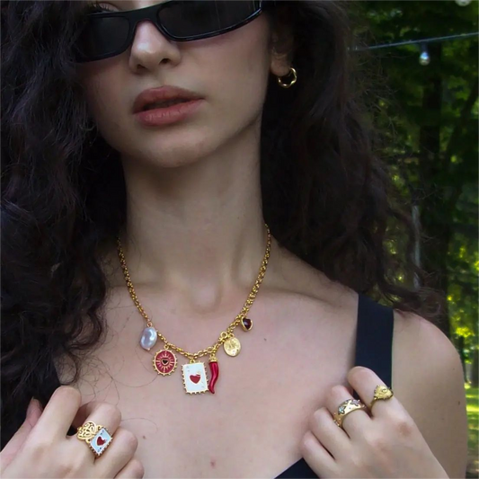 Queen's Card Charm Necklace