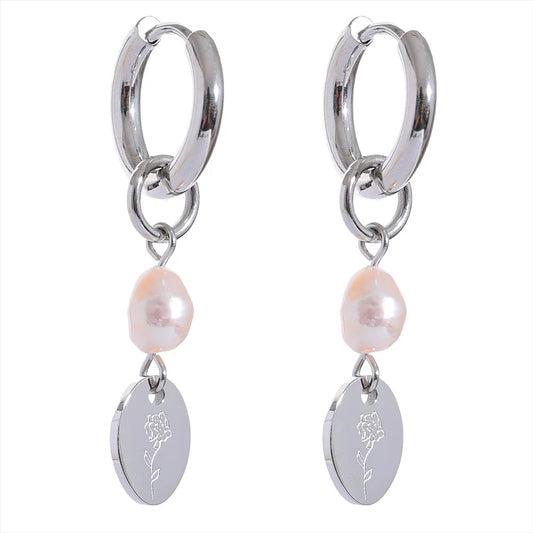 Tulum - Baroque Pearl Drop Earrings – Gold / Silver