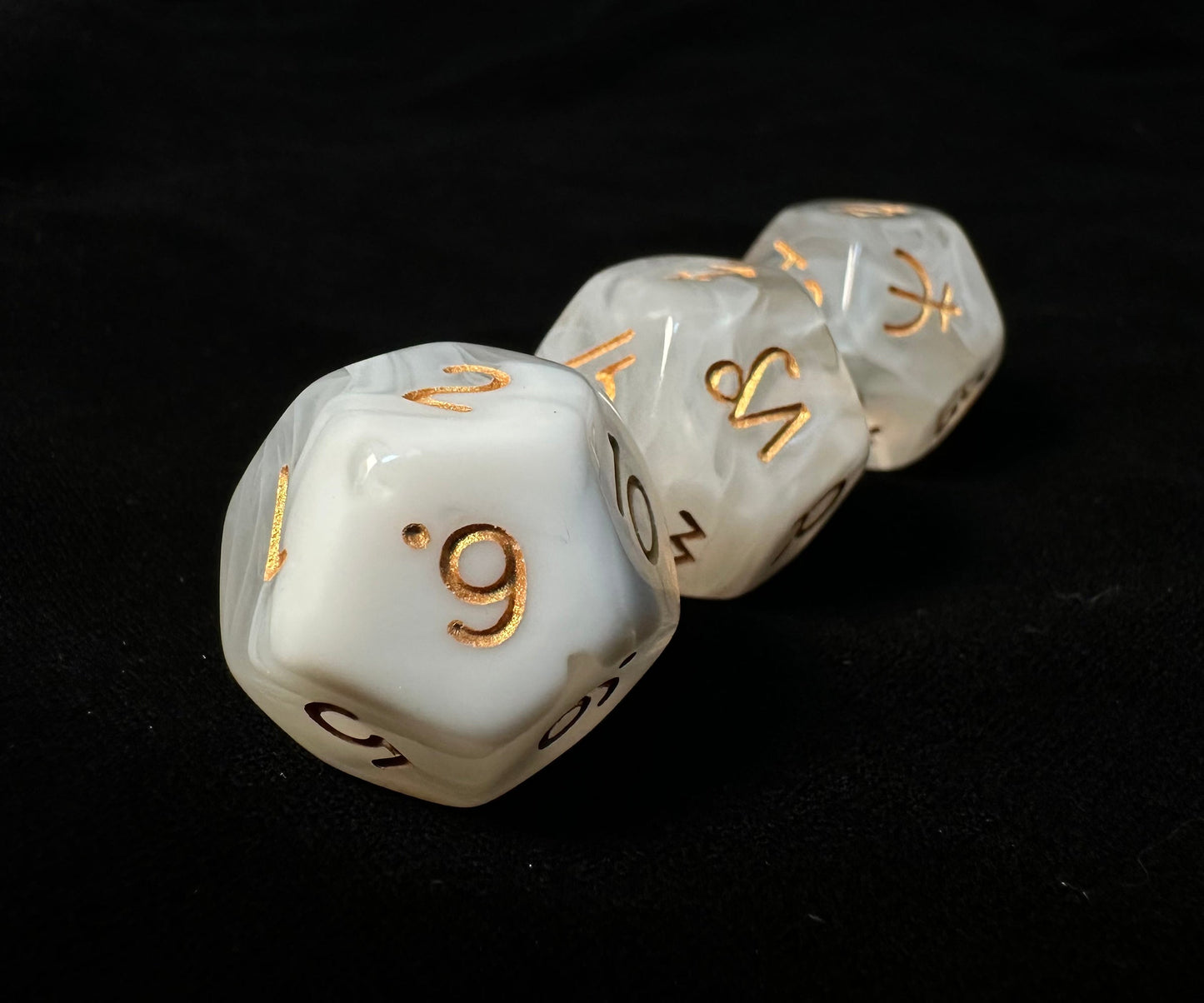 Meteodice Galaxy-Themed D12 Astrology Dice