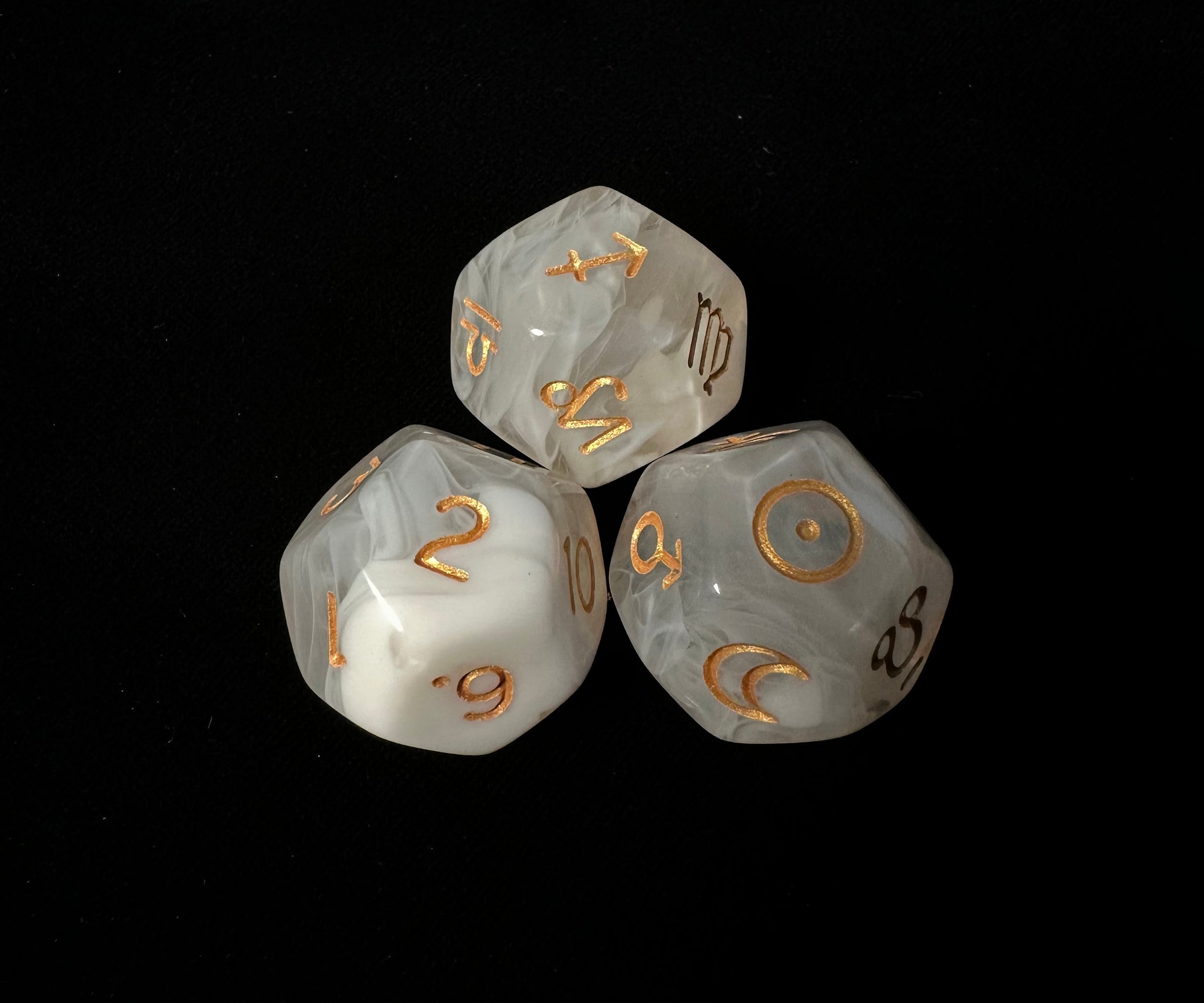 Meteodice Galaxy-Themed D12 Astrology Dice