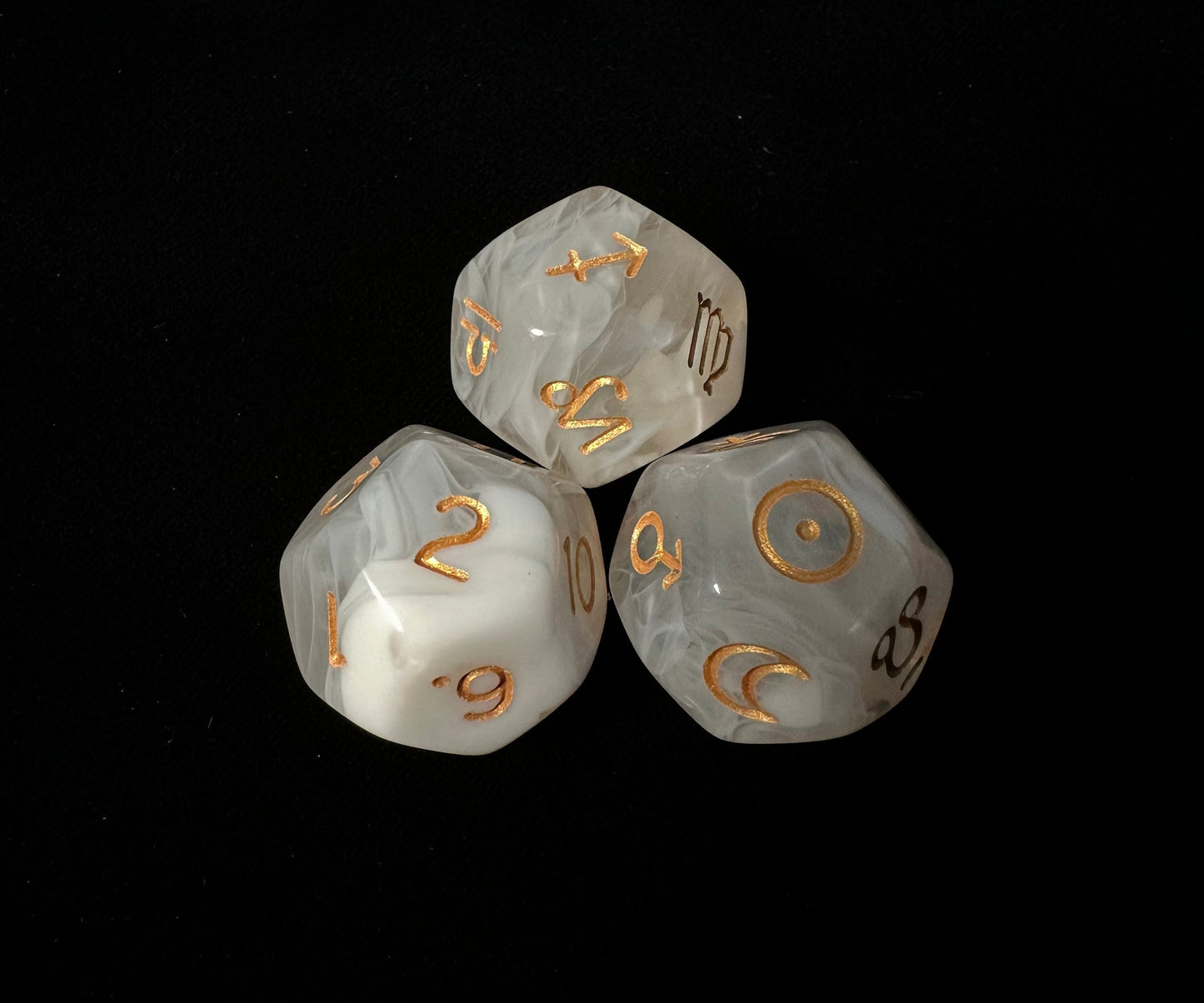 Meteodice Galaxy-Themed D12 Astrology Dice