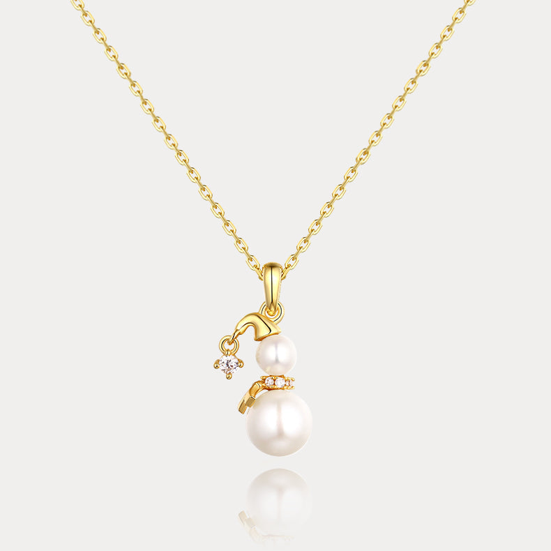 Snowman Pearl Necklace