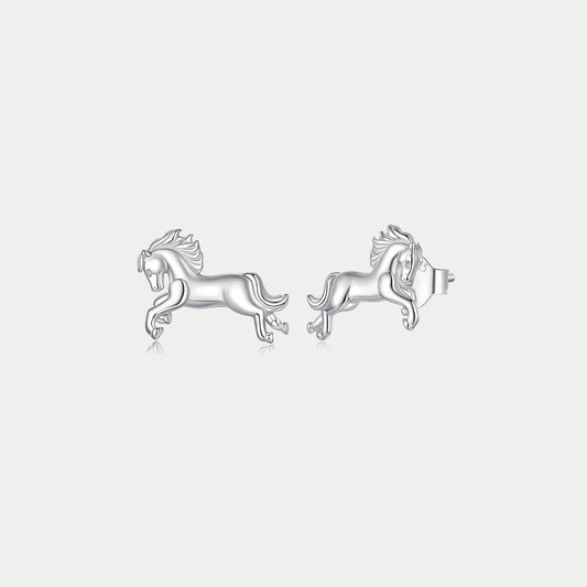 Silver Horse Stud Earrings