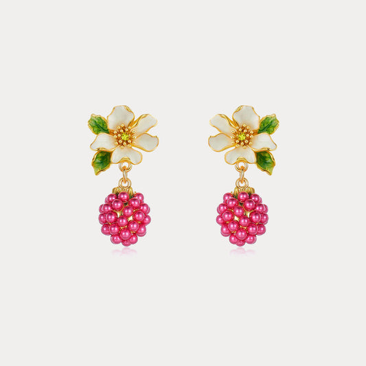 Raspberry Stud Earrings