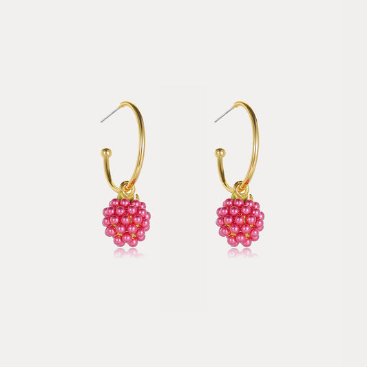 Raspberry Earrings