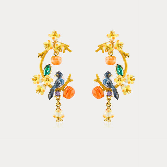 Magpie & Persimmon Blossom Earrings